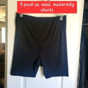 3 Pack Size Nedium Black Maternity Shorts. New.